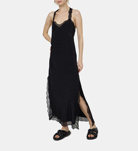 فستان ريف بنقشة أجنحة جاكار حرير