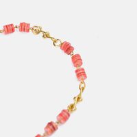 Coral Gold-plated Moonstone Necklace