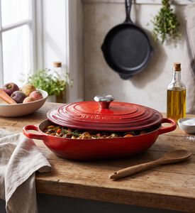 Le Creuset Oblong Evolution Casserole, Red, 31-cm, Model View