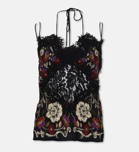 Farm Rio Rococo Floral-print Lace Top, Packshot View