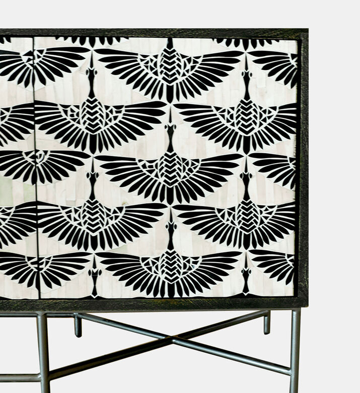 Home Deco and More Swan Iron Buffet Table 203 X 45.5 X 81 Cm, Packshot View