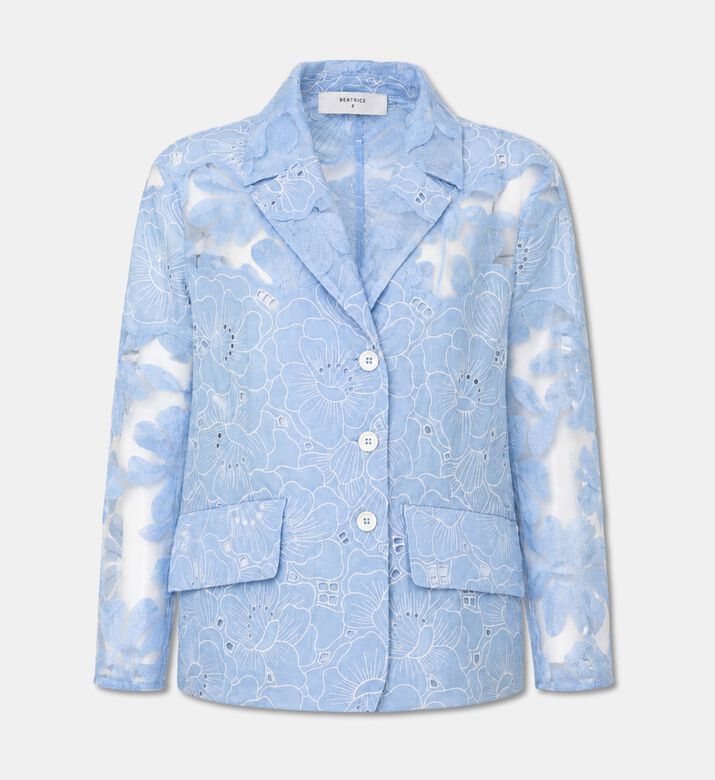 Beatrice B Floral-embroidery Oversized Jacket, Packshot View