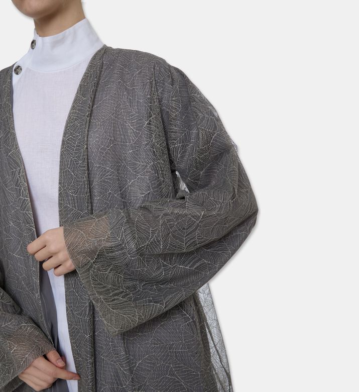 BARG Shimmering-finish Matching Scarf Abaya, Model View