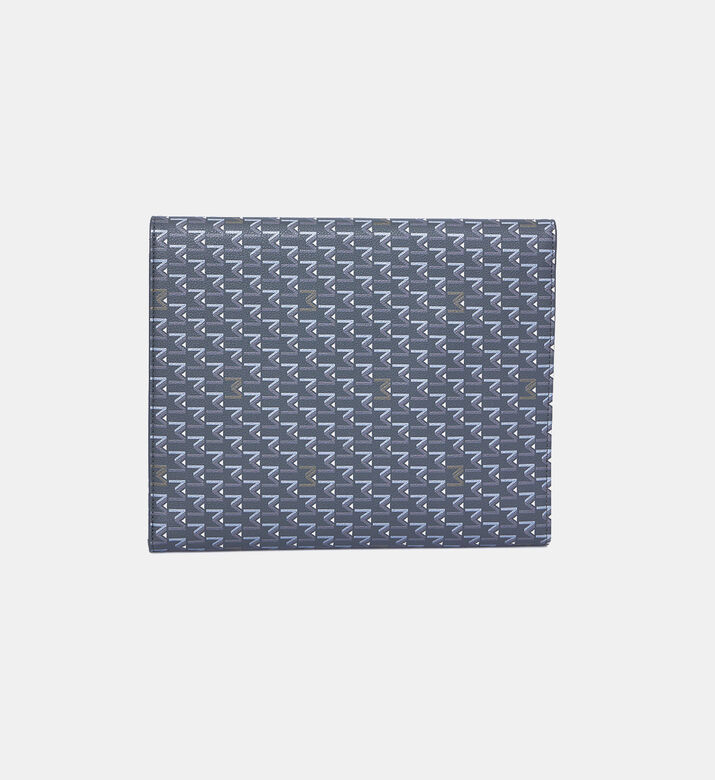 Leather Monogram-print File Bag