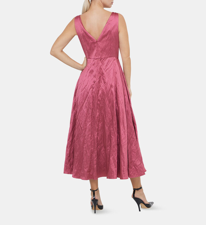 Sleeveless Asymmetrical Tiered Gown