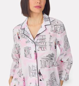 DKNY Cotton-blend Contrast Trim Mini Sleepshirt, Model View
