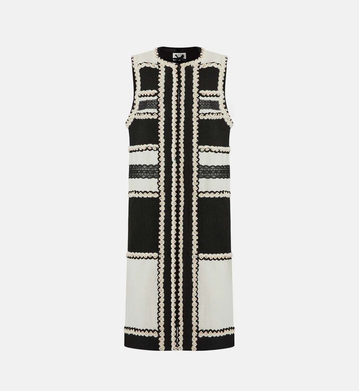 Textured Sleeveless Long Vest