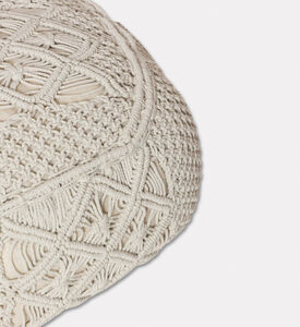 Home Deco and More Looplet Handmade Cotton Pouf, Packshot View