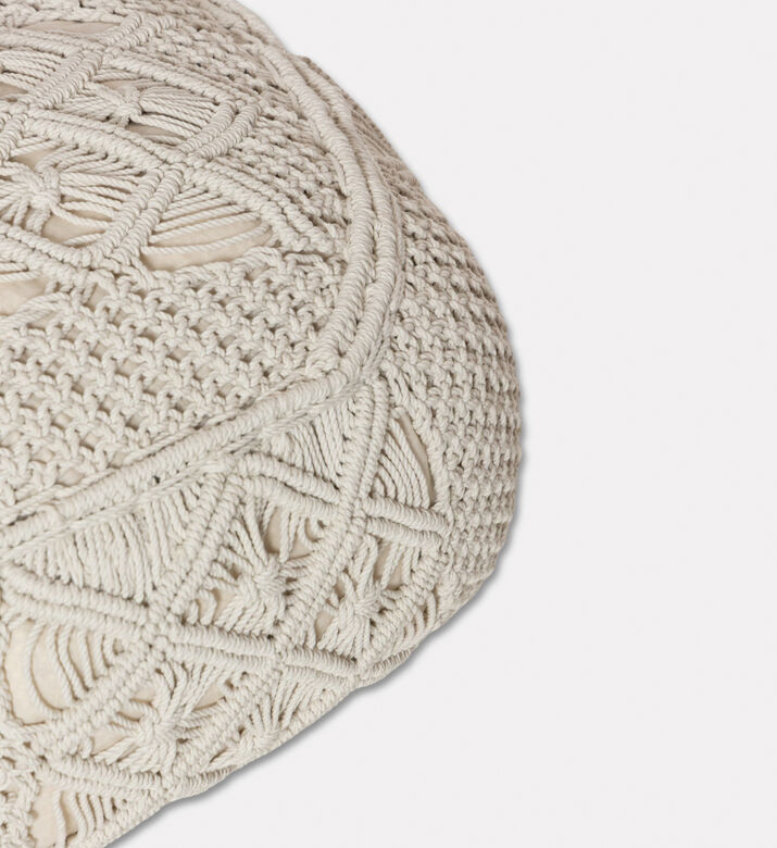 Home Deco and More Looplet Handmade Cotton Pouf, Packshot View