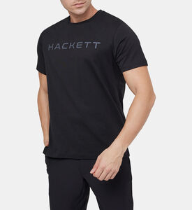 تي شيرت قطن أساسي بطبعة شعار