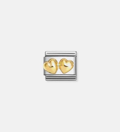 Composable Classic 18k Gold Double Hearts