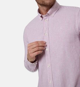 Les Deux Stripe-print Button Closure Shirt, Pink, M, Model View