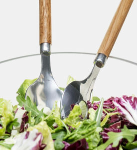 Nature Stainless Oak Salad Cutlery