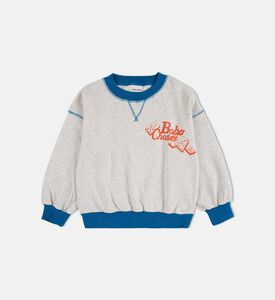 Bobo Choses Logo Dice-print Contrasting Ribbed Trim Sweatshirt, Packshot View