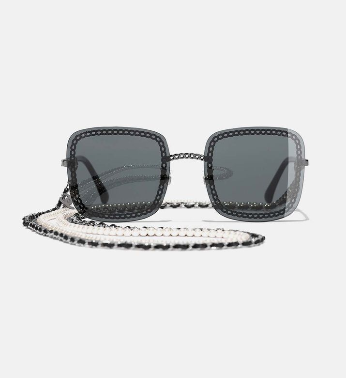 Acetate Chain Detail Sunglasses