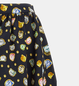 تنورة بطبعة بطبعة على كاملها للبنات الصغيرات