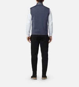 سترة منفوخة بدون أكمام وسحاب أمامي كامل