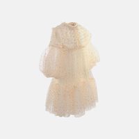 Gold Tulle Hand-sewn Beading Dress