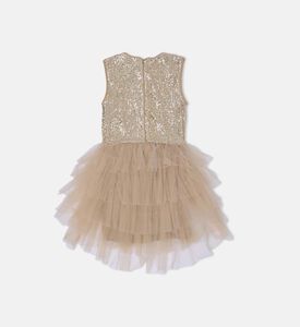 فستان مزين بترتر