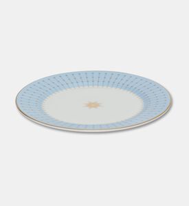 Imperial Gold Star Motif Bold Blue Rim Circular Plate, Packshot View