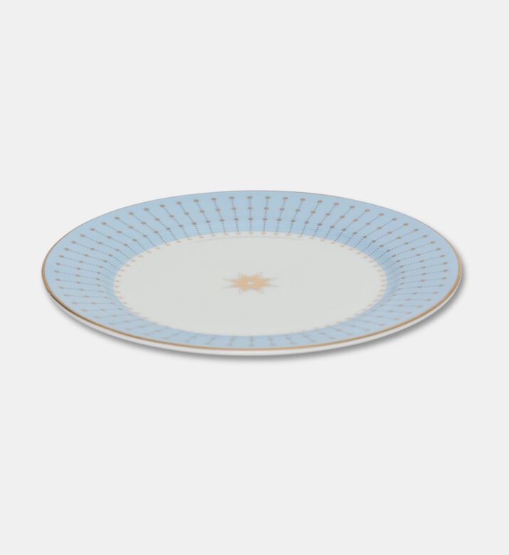 Imperial Gold Star Motif Bold Blue Rim Circular Plate, Packshot View