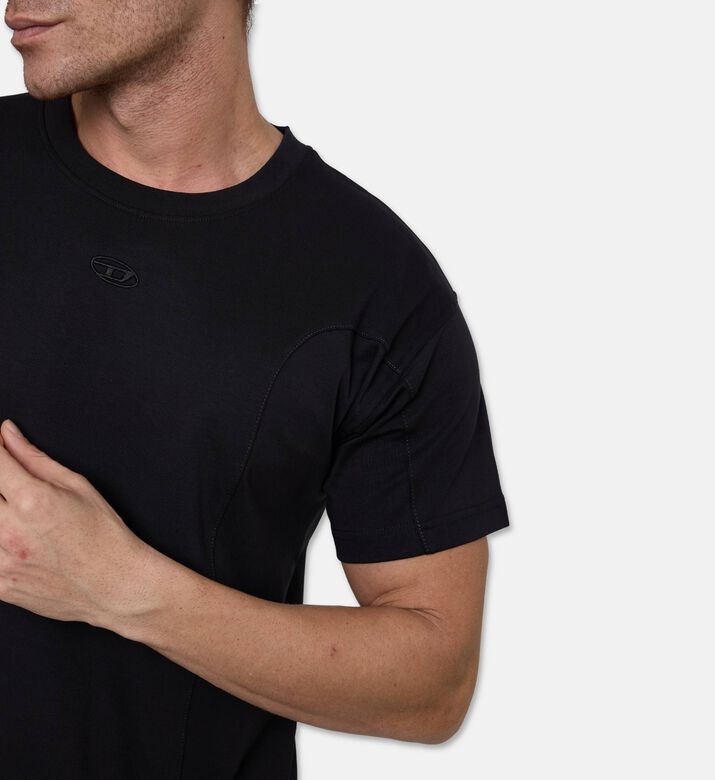 Diesel Logo-embroidery Short-sleeve T-shirt, Black, S, Model View