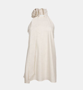 بلوزة فلوريس برقبة عالية