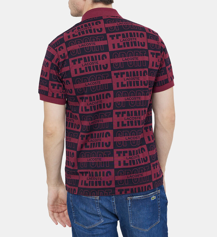 Two Tone Badge Print Polo Shirt Two Tone Badge Print Polo Shirt