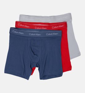 Calvin Klein Casual Logo-print 3-pack Boxers, Indigo, Xl, Packshot View