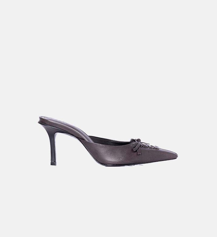 Leather Stiletto Pointed-toe Mules