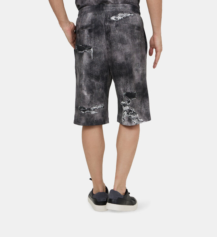 Cotton Ripped-print Shorts Cotton Ripped-print Shorts
