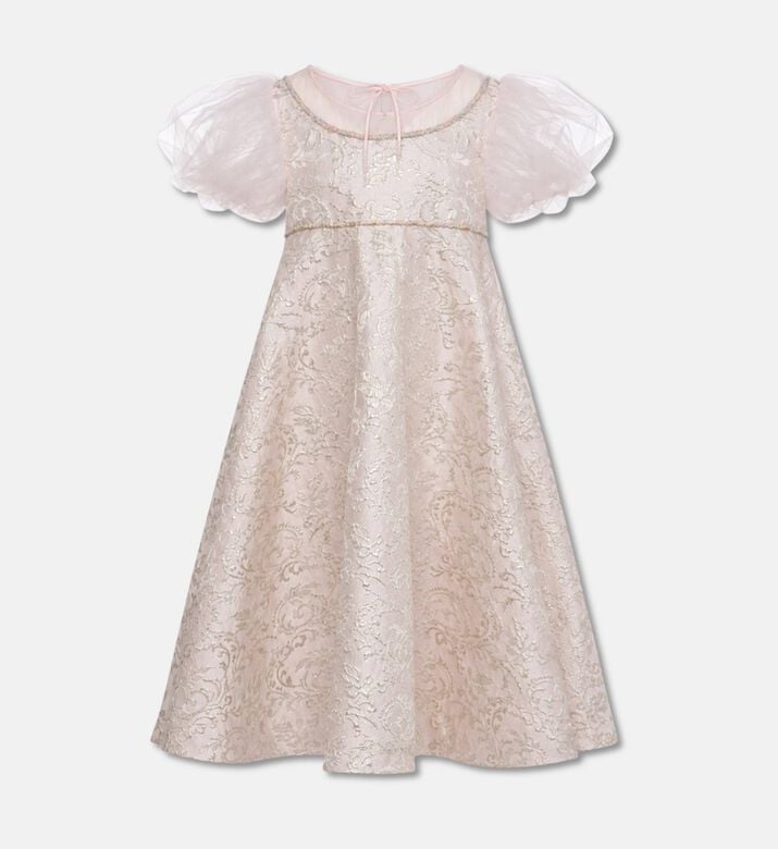 Lelyte Bridgeton Jacquard Puff-sleeve Dress, Packshot View