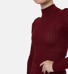 Alice and Olivia Knit High Neck Long-sleeve Top, Model View