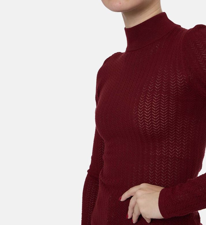 Alice and Olivia Knit High Neck Long-sleeve Top, Model View