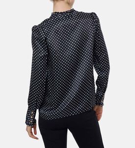 Weill Polka Dots Pattern Long-sleeve Shirt, Model View
