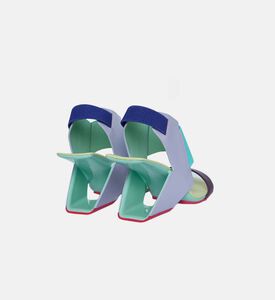 Sculptural Heel Square Toe Sandal