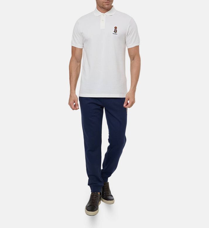 Hackett London Logo-embroidery Short-sleeve Polo Shirt, Model View Hackett London Logo-embroidery Short-sleeve Polo Shirt, Model View