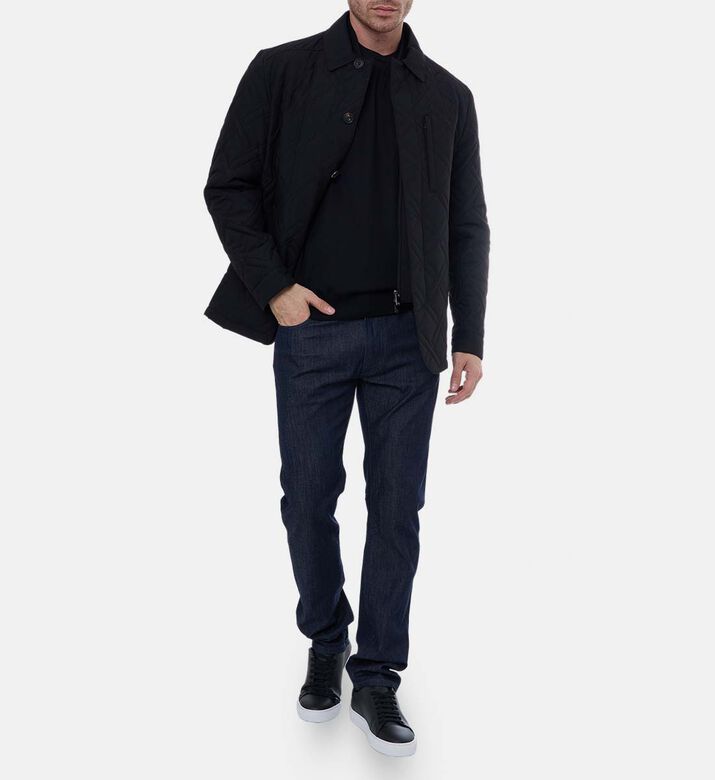 Dark Wash Slim-fit Denim Pants