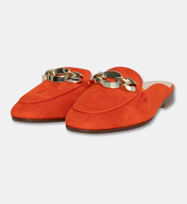 Baldinini Suede Mule Loafers, Orange, Eu-38, Packshot View