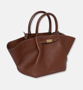 Demellier City-inspired Leather Bag, Light-brown, Packshot View