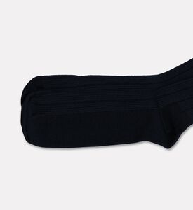 Closed Clover-embroidered Socks, Navy, L, Packshot View