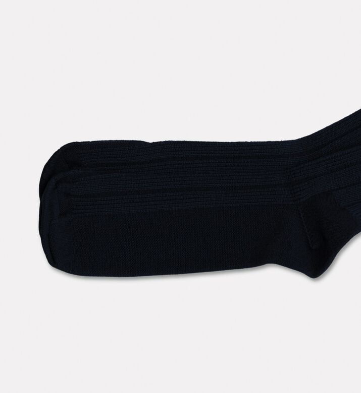Closed Clover-embroidered Socks, Navy, L, Packshot View