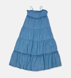 Michael Kors Ruffle-detail Sleeveless Denim Dress, Packshot View