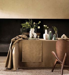 Jacquard Vegetal Mood Cotton Tablecloth, Green, 150x220-cm, Packshot View