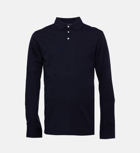 Hackett London Button Placket Long-sleeve Polo Shirt, Packshot View