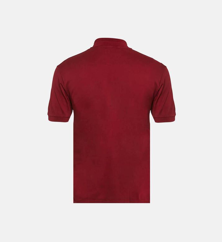 Alexander Mcqueen Burgundy Cotton Pique Polo T-shirt Preowned