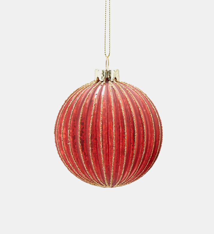 Christmas Ribbed Mercury Glass Ball Set