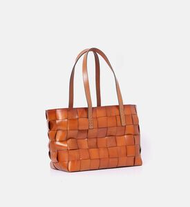 Dragon Diffusion Japan Handwoven Leather Tote Bag, Light-brown, Packshot View