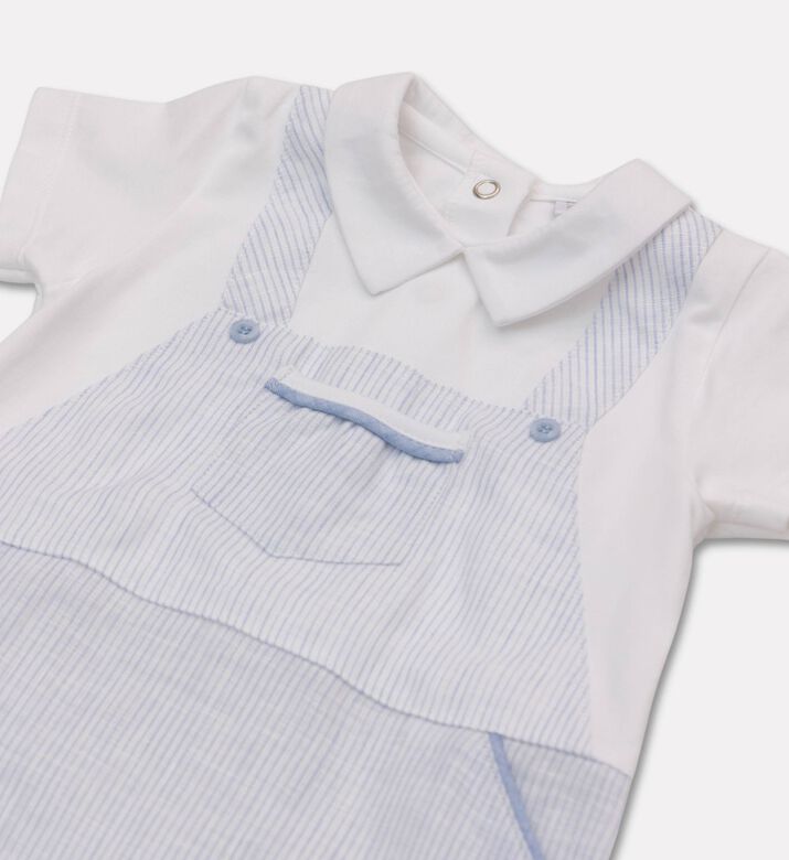 My First Collection Striped Long-sleeve Rompersuit, Packshot View