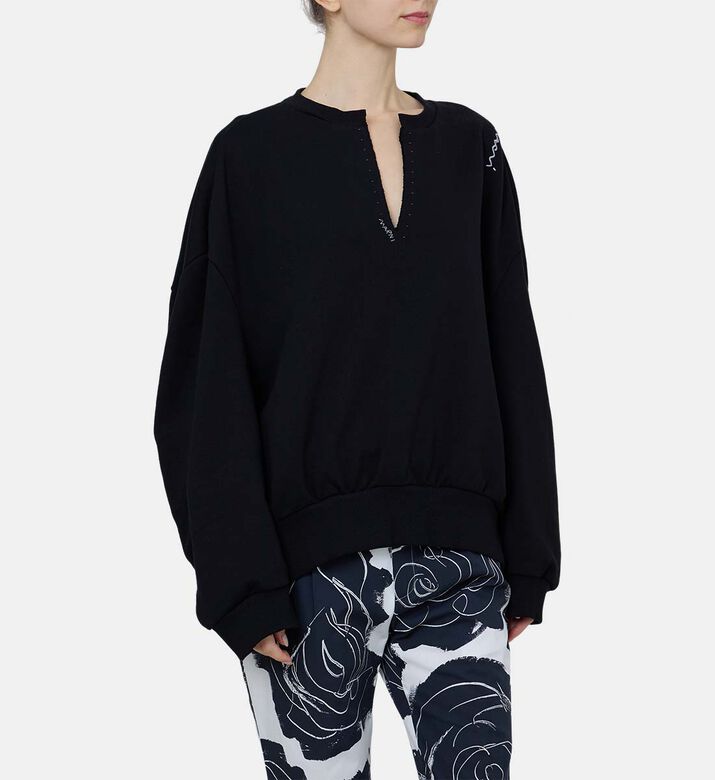Cocoon-fit Long-sleeve Sweatshirt